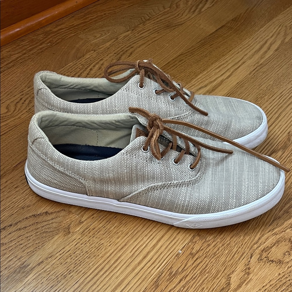 Sperry Tan Canvas Sneakers